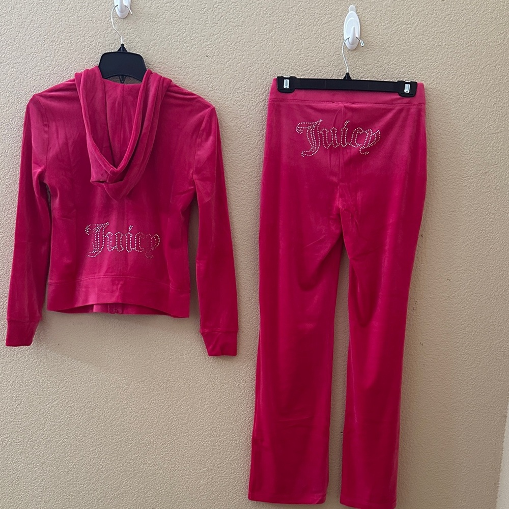 Juicy Couture Bold Pink Tracksuit Set with Hoodie